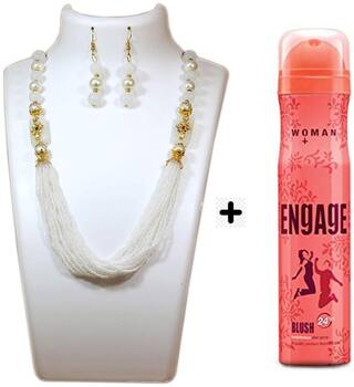 Zcarina Neckalce Set Free Engage Deo Perfume For Girls And Women