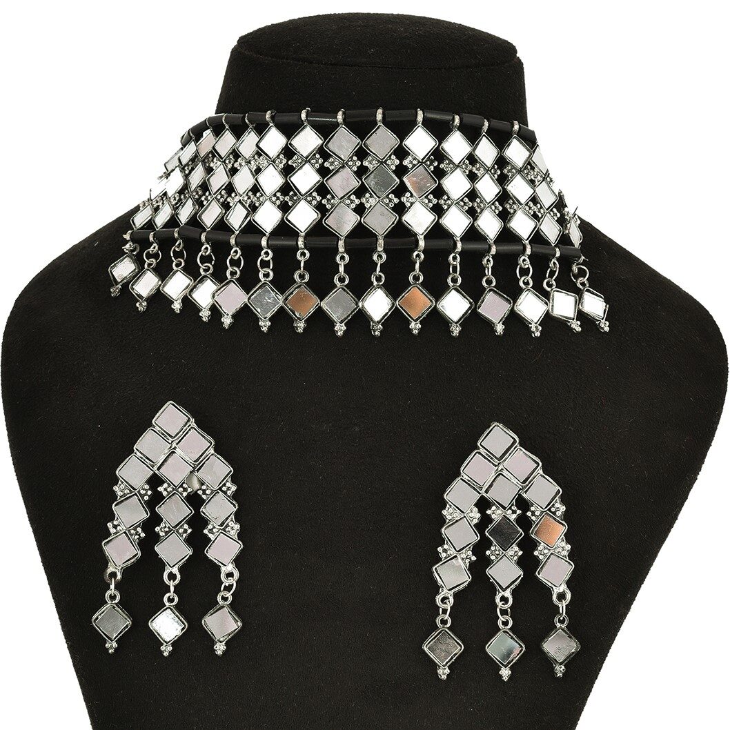 

Zcarina Oxidised necklace Set for Girls and Women