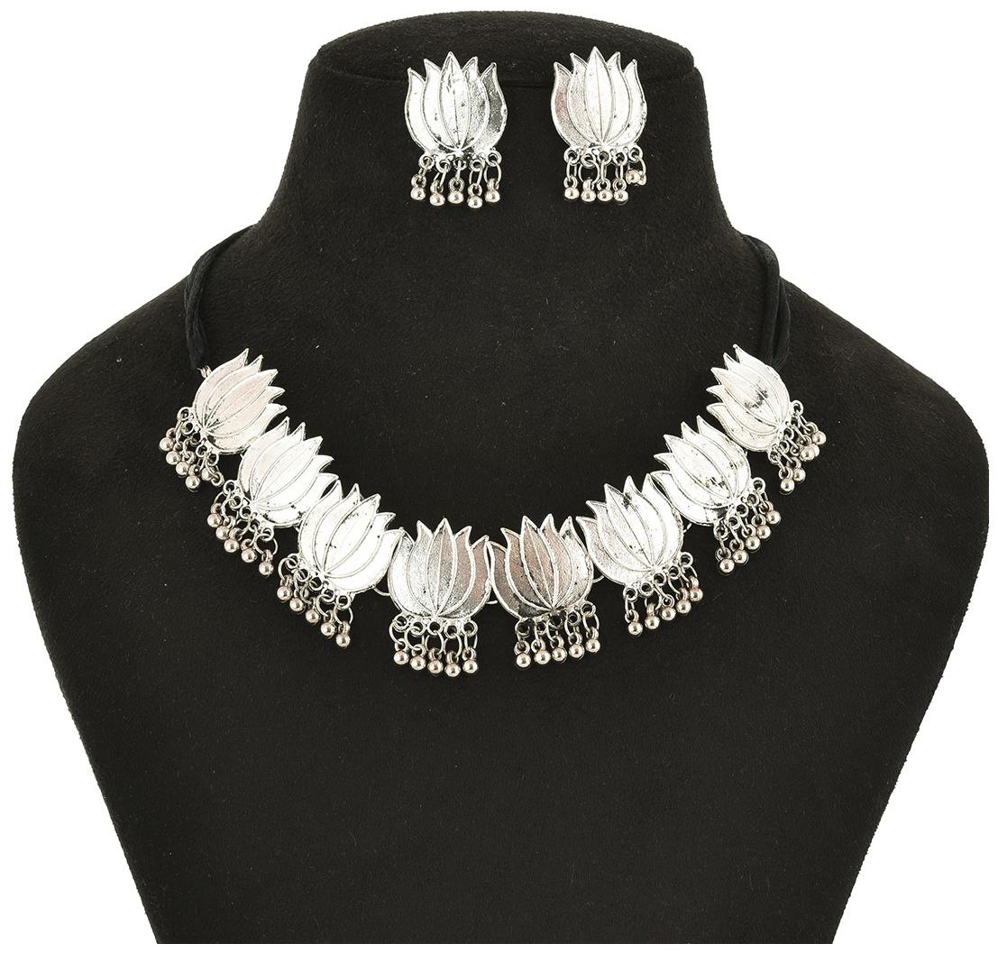 

Zcarina Oxidised necklace Set for Girls and Women