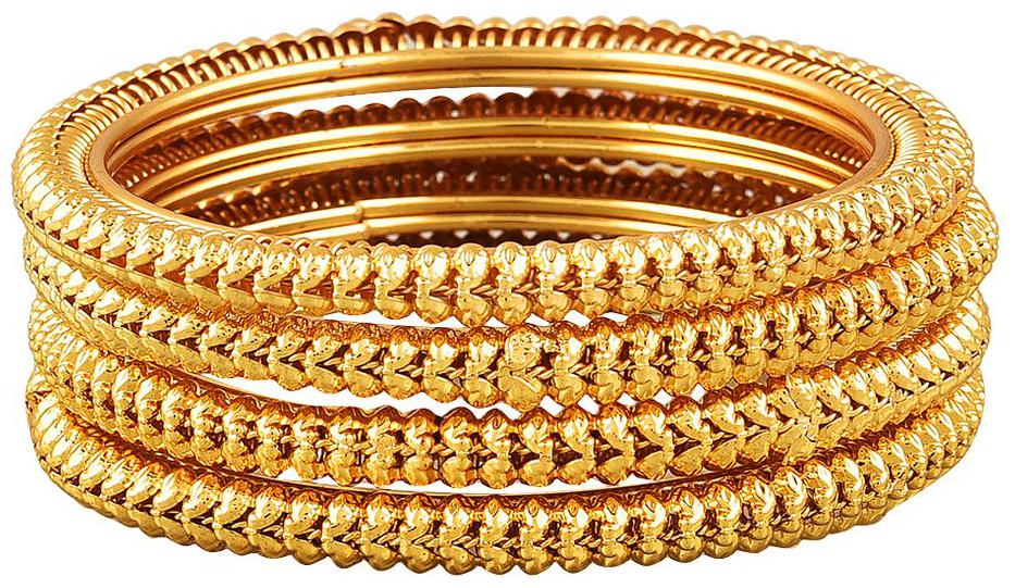 

Zeneme Alluring Gold Plated Bangle set