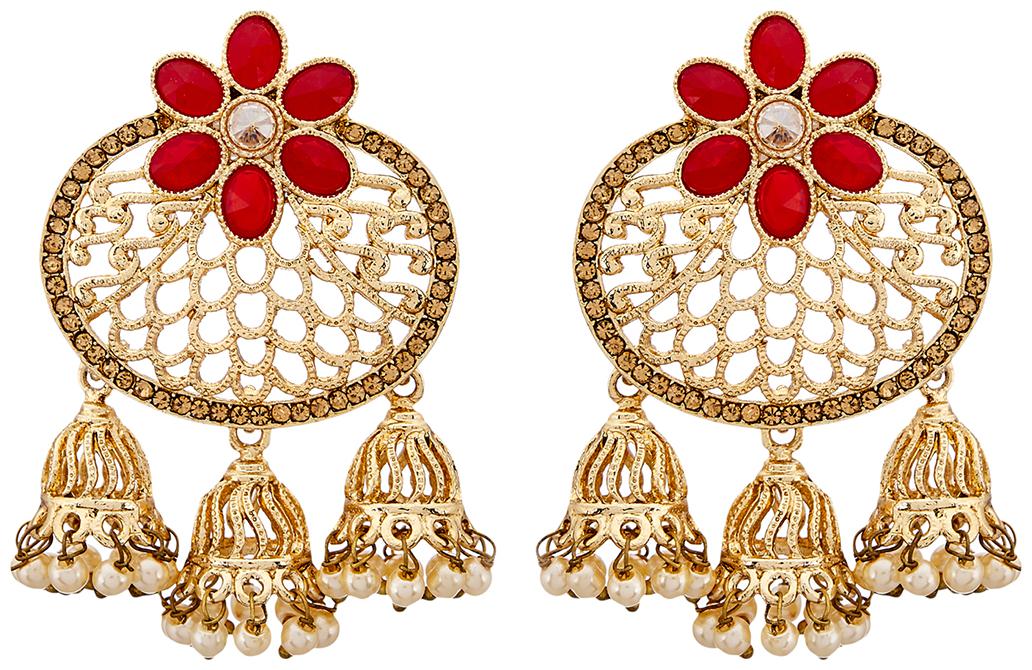 

Zeneme Antique Rhodium Plated Dangler and Jhumka styled Earrings for girls and women