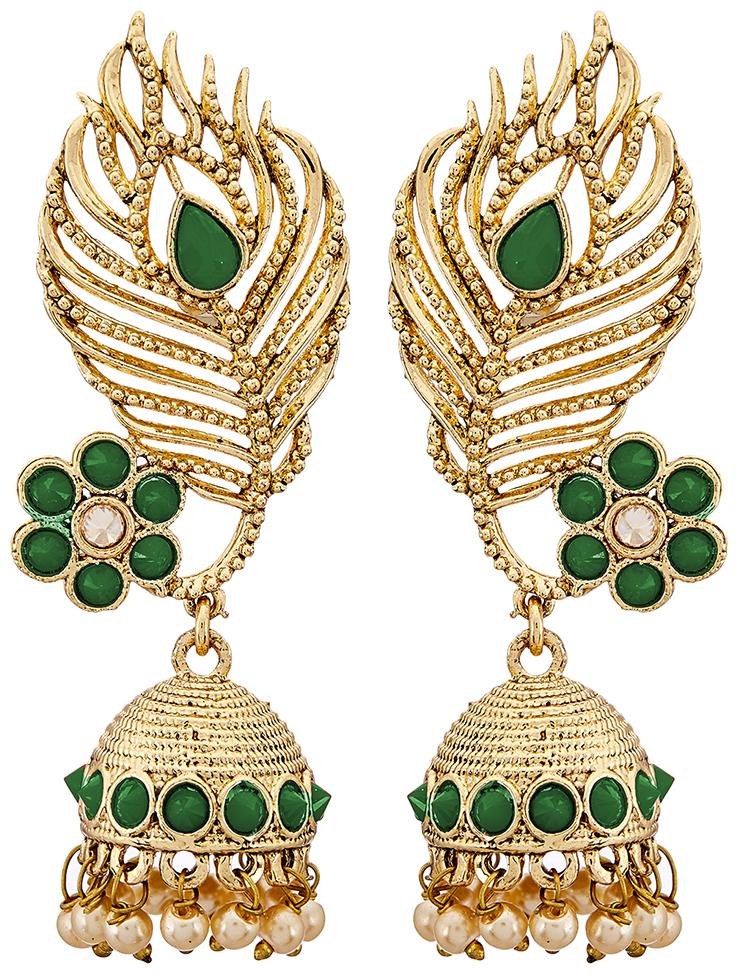 

Zeneme Antique Rhodium Plated Dangler and Jhumka styled Earrings for girls and women