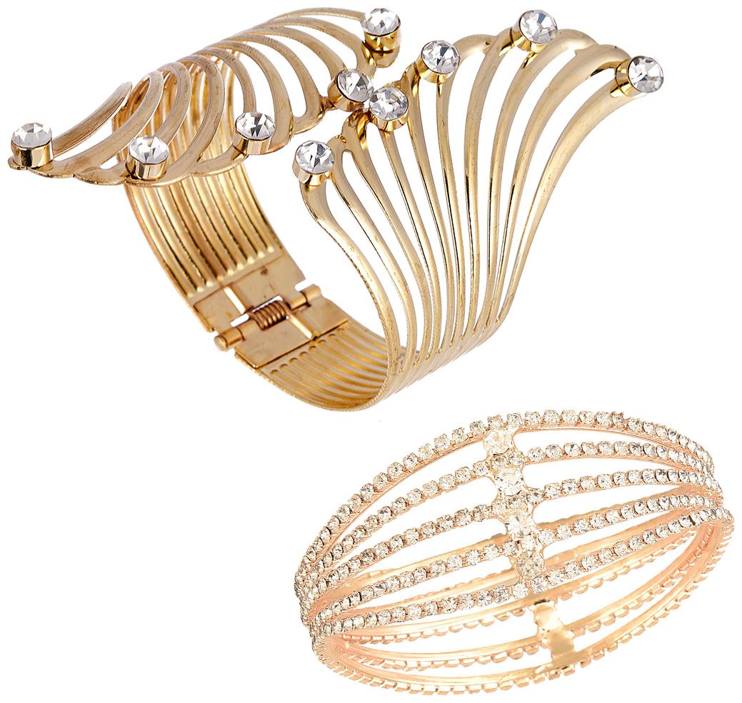 

Zeneme Combo Of Gold Plated Designer Bangles And Bracelet For Girls And Women
