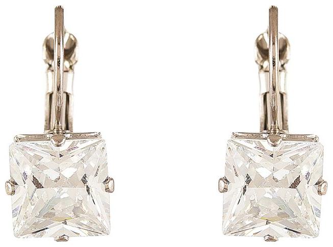 

Zeneme Cubic Zirconia Stone engraved Lever Back Earrings