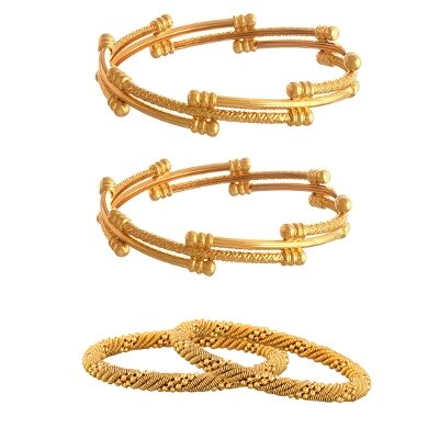 

Zeneme Designer gold plated Bangle set Combo