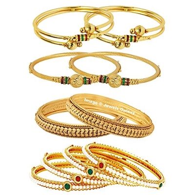 

Zeneme Designer gold plated Bangle set Combo