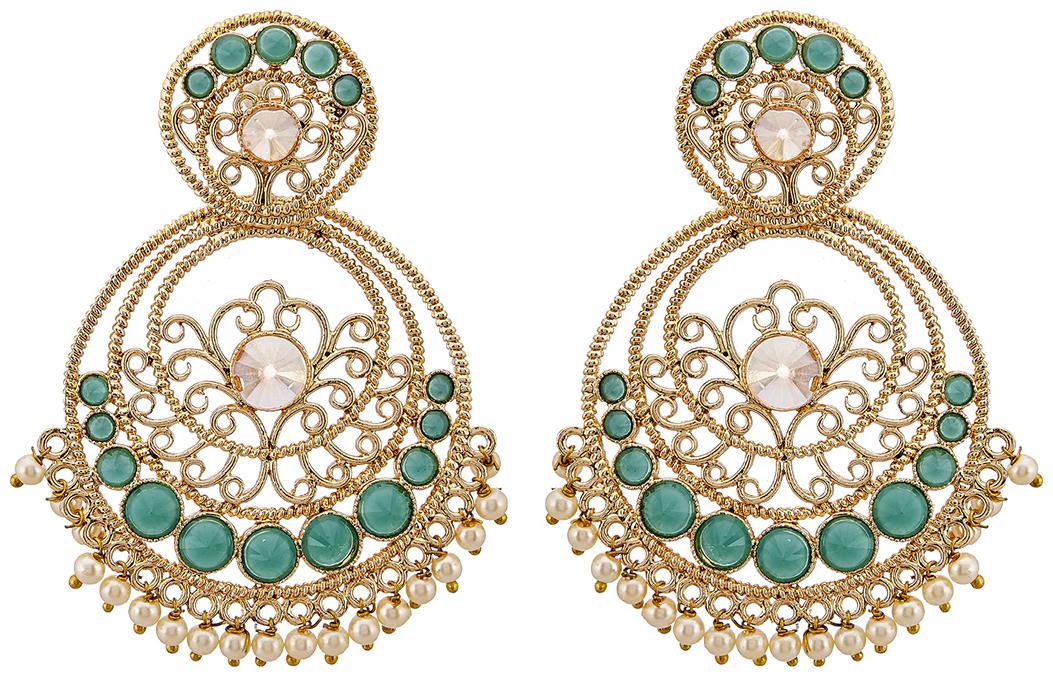 

Zeneme Oxidised Gold Tone Trendy Jwellery For Women Alloy Dangle Earring