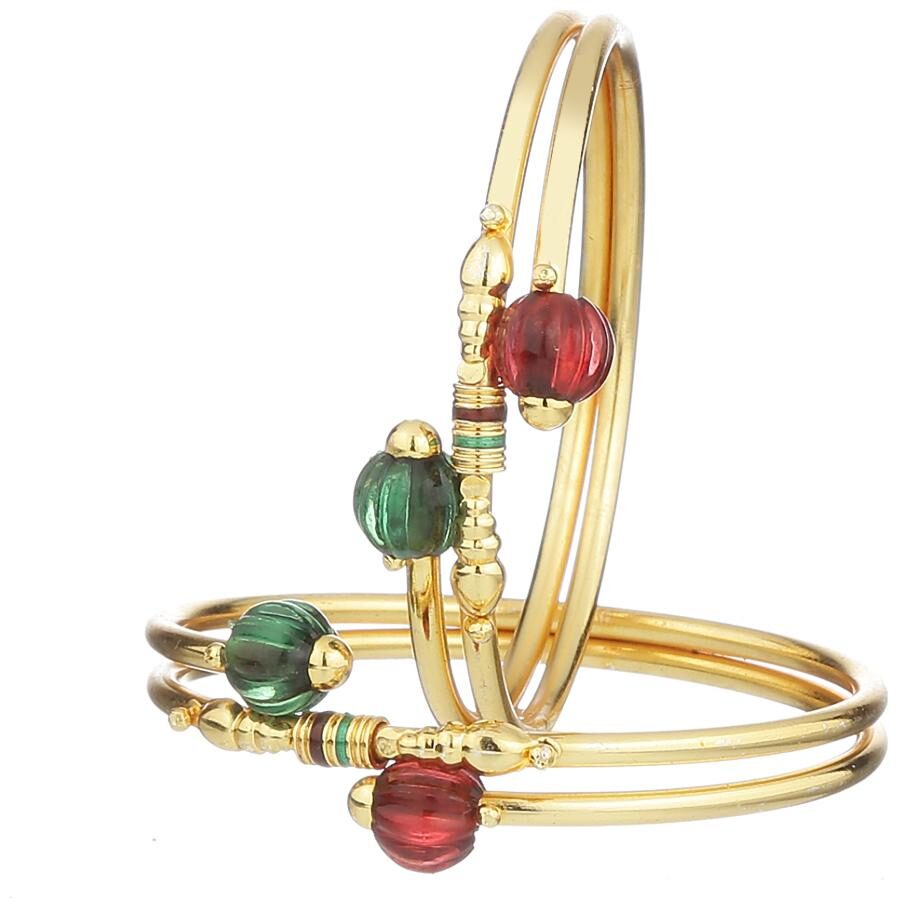 

Zeneme Delightful Gold Plated Bangle set