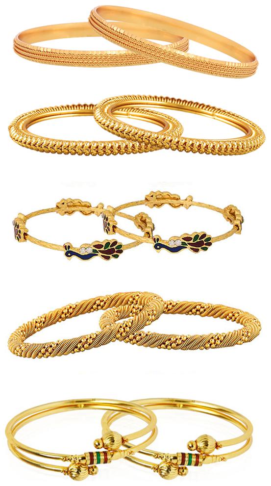 

Zeneme Traditional Gold Plated bangle Combo set for Girls Women