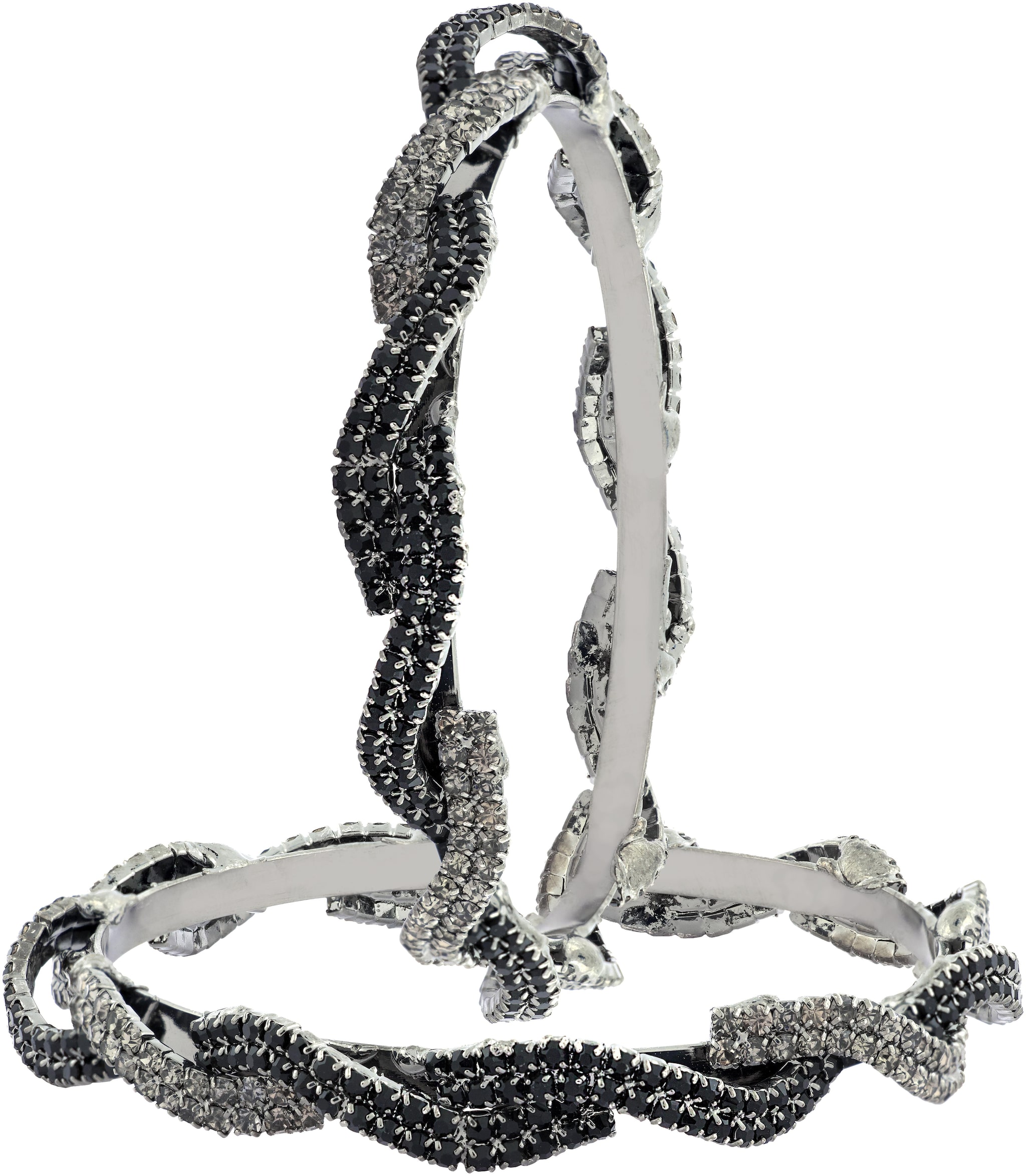 

ZIVOM Black Silver Bangle For Women