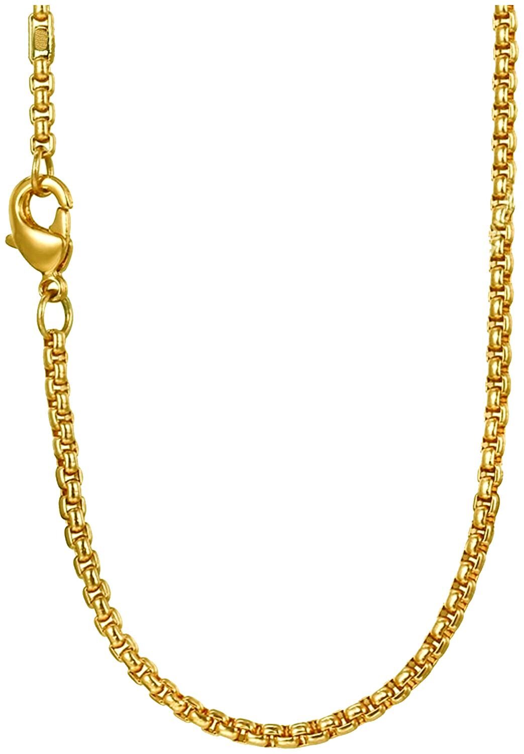 

Zivom Box Link 18K Gold Plated 316L Surgical Stainless Steel Necklace Chain Men