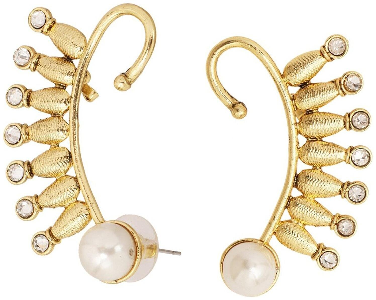 

ZIVOM Designer 18K Gold Plated Ear Cuff Pair Earring For Women