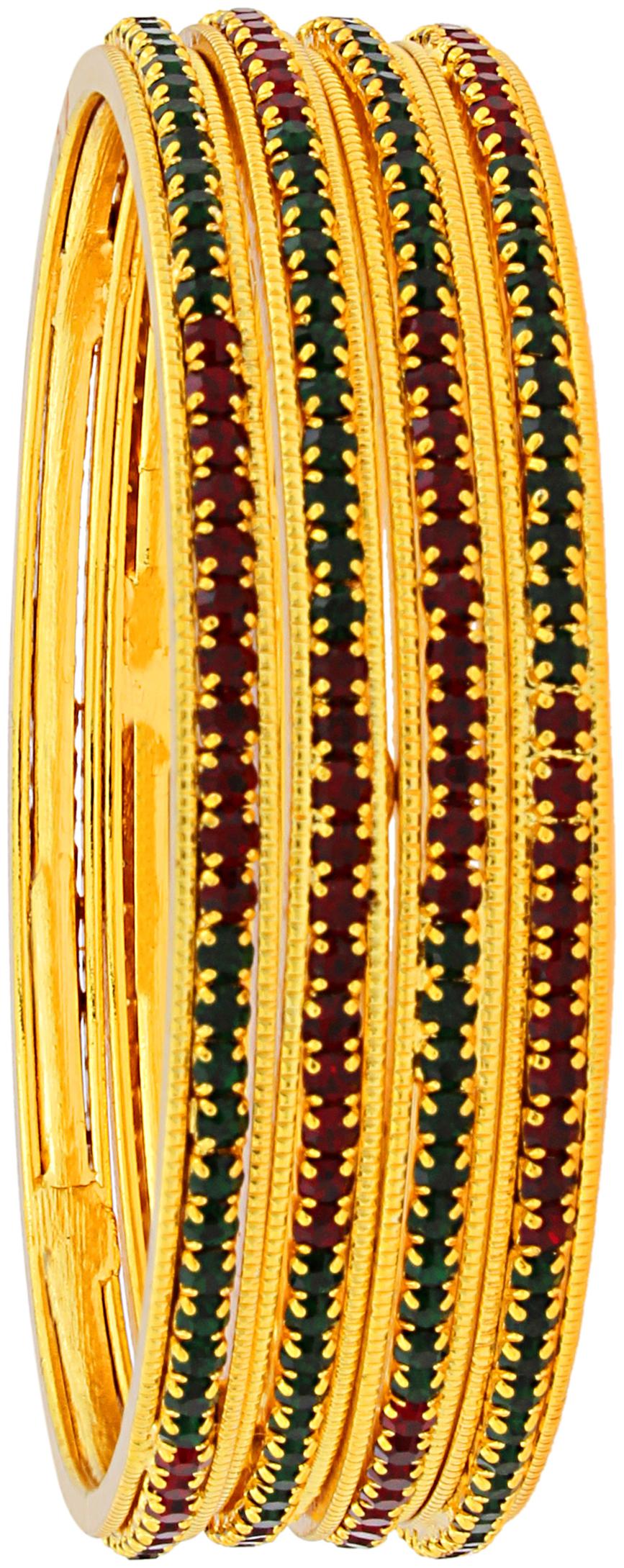 

ZIVOM Red Golden Bangle For Women