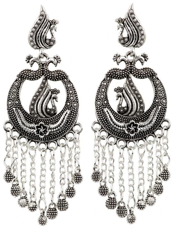 

Zooniv Stylish Oxidised Fancy Party Wear Earrings for Women and Girls