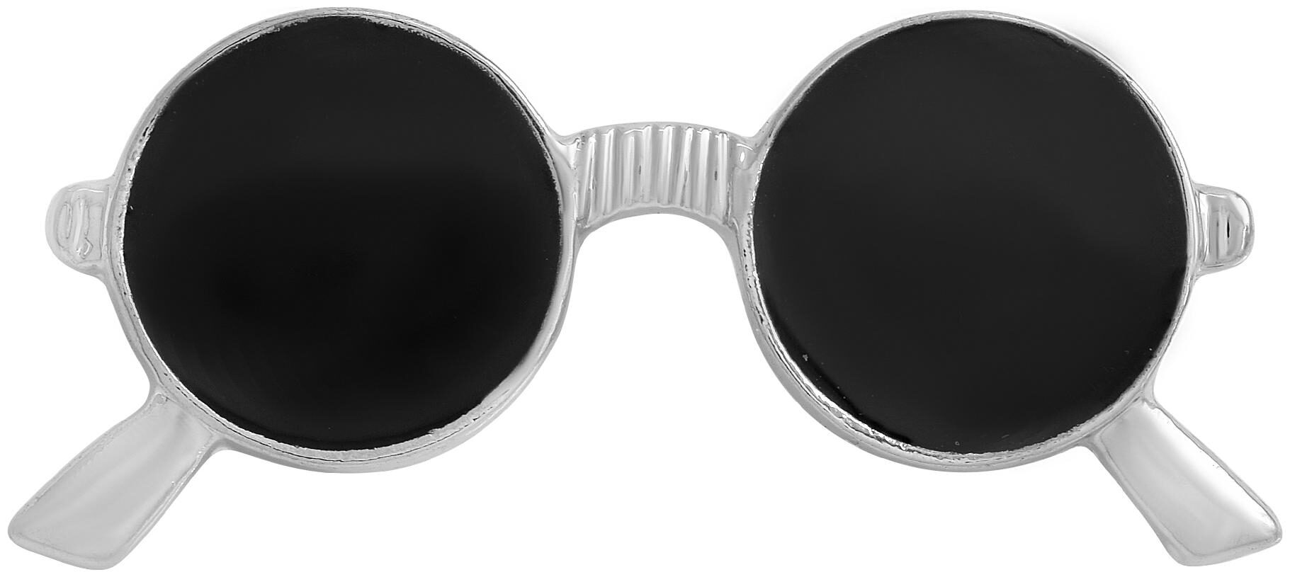 

Zumrut Silver Plated Round Shape Trendy Black Sunglasses Brooch Suit Shirt Badge Pin Gift Jewelry Men s Clothing Accessories