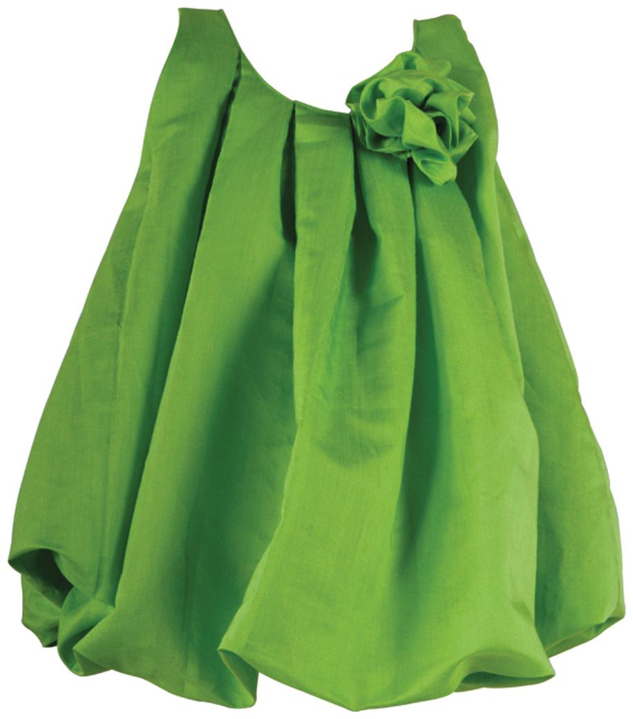 

Laocchi Green Chanderi Cotton Partywear Frock (18-24 Months)