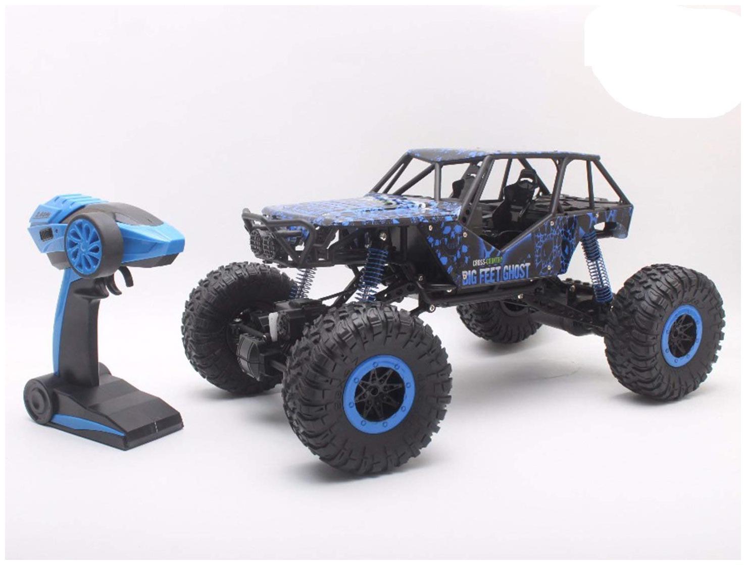 

1 10 Scale 2 4G 4WD Rock Crawler Racing Rally Fig Foot Oversize Tires Off Road Truck - Ready to Run Blue