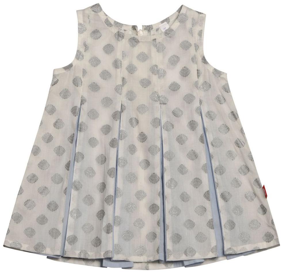 

Nino Bambino Baby girl Cotton Solid Frock with bloomer - Blue