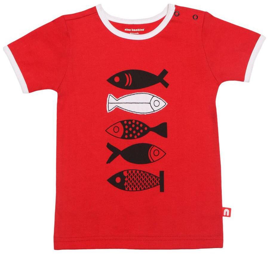 

Nino Bambino Boy Cotton Solid T-shirt - Red