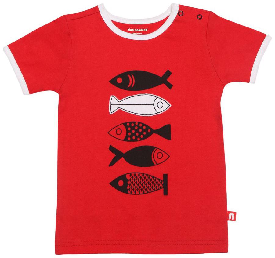 

Nino Bambino Cotton Solid T shirt for Baby Boy - Red