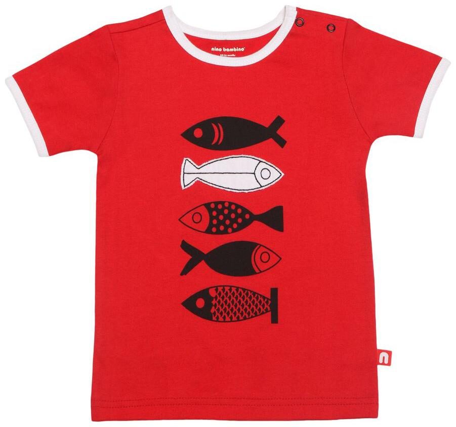 

Nino Bambino Cotton Solid T shirt for Baby Boy - Red