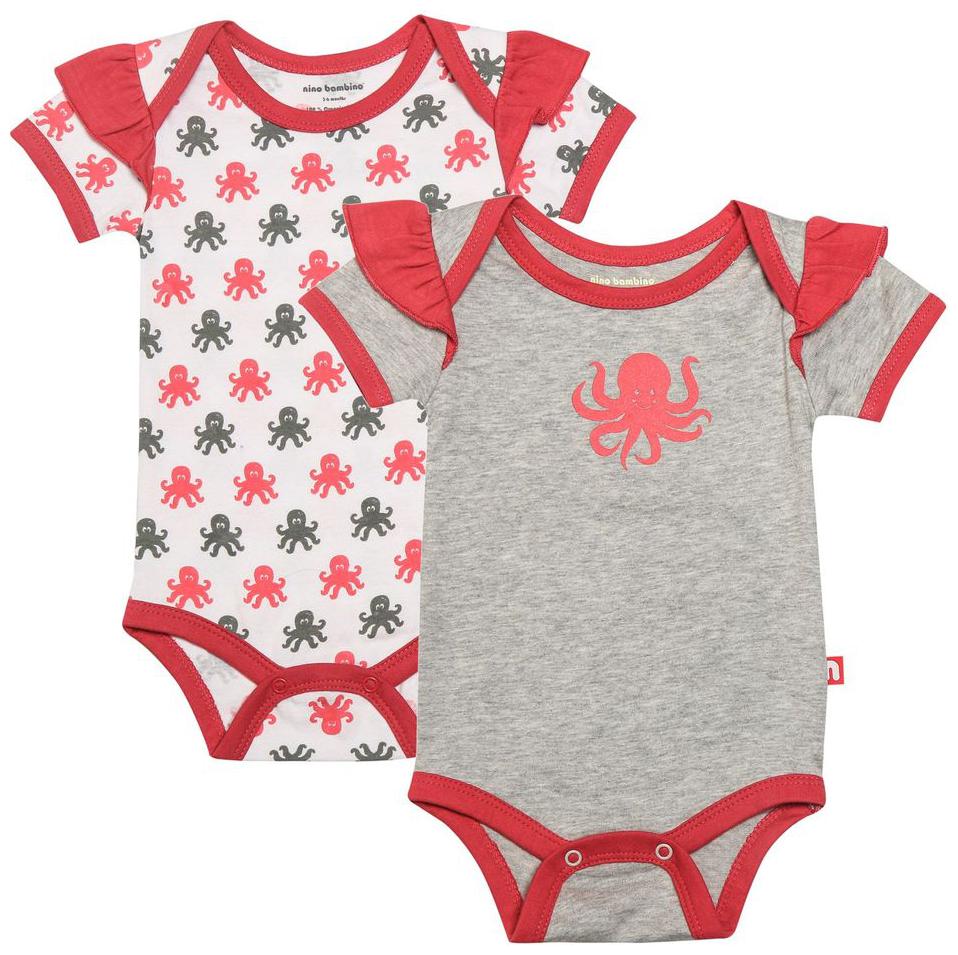 

Nino Bambino Baby girl Cotton Solid Winterwear onesie and romper - Grey