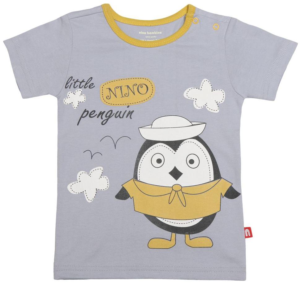 

Nino Bambino Cotton Solid T shirt for Baby Boy - Blue