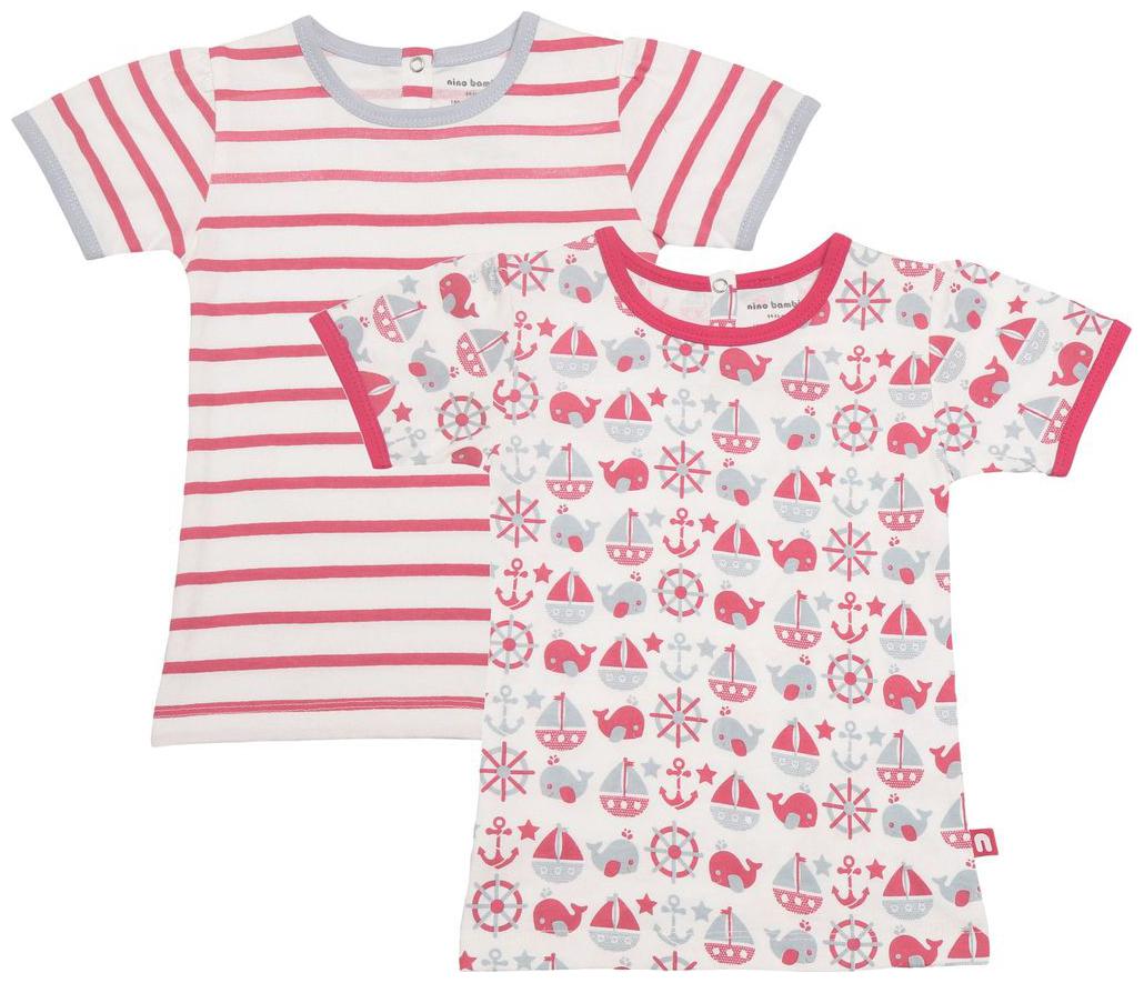 

Nino Bambino Cotton Solid T shirt for Baby Girl - Pink