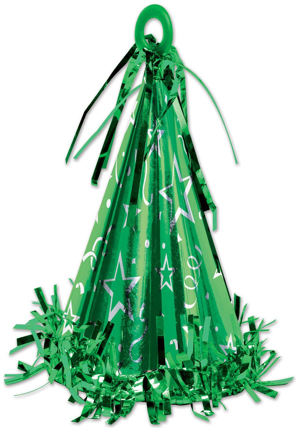 

(12) Cone Hat Balloon Weight green