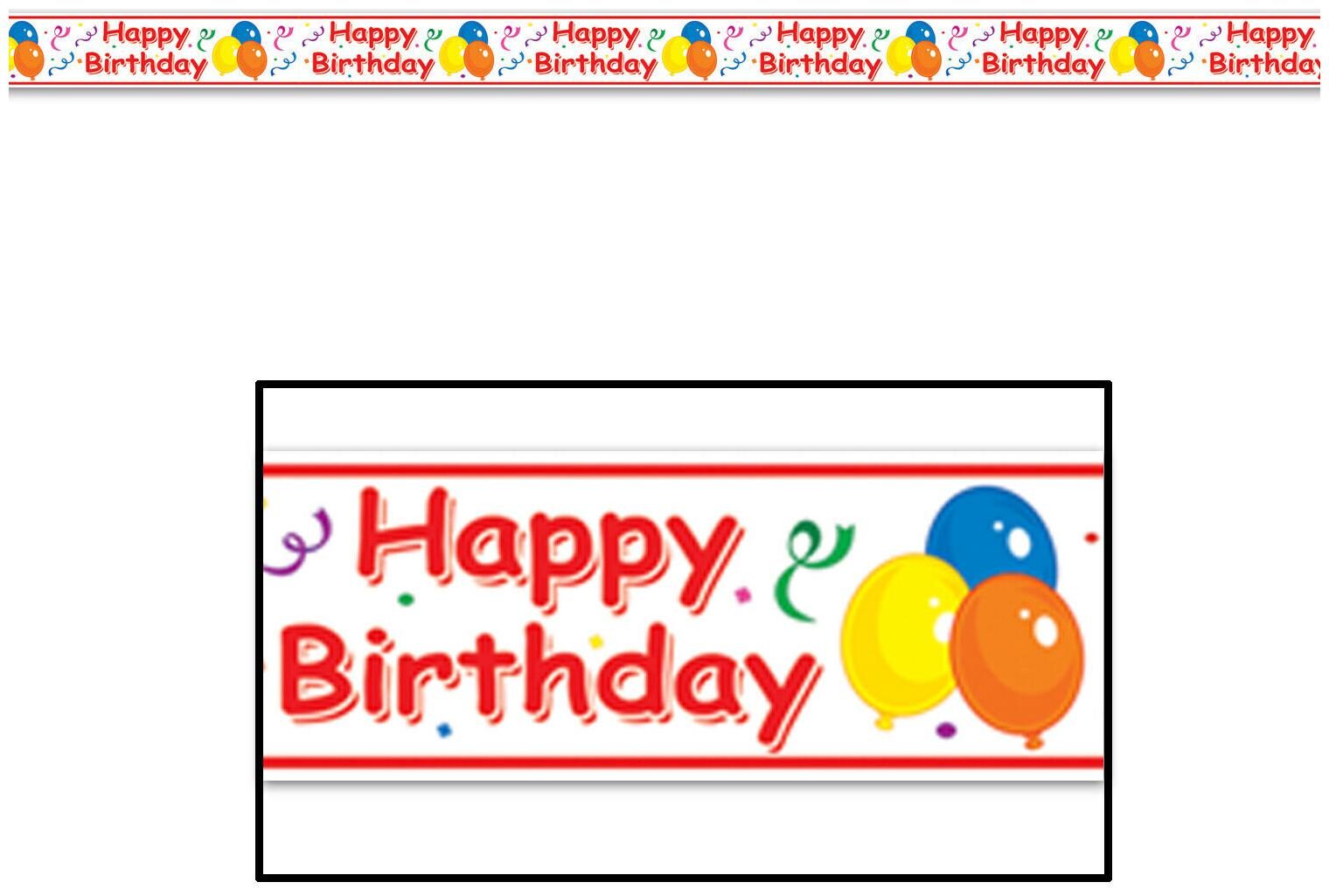 

(12) Happy Birthday Party Tape all-weather poly material