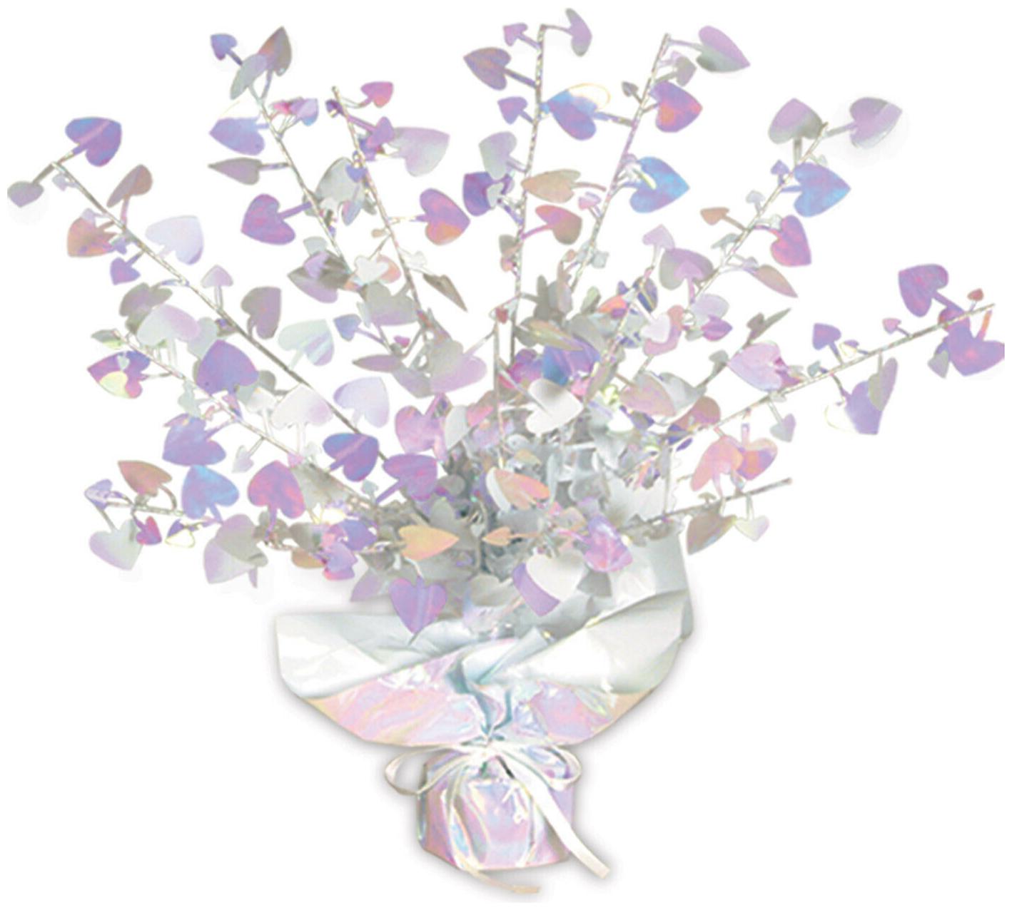 

(12) Heart Gleam N Burst Centerpiece opalescent