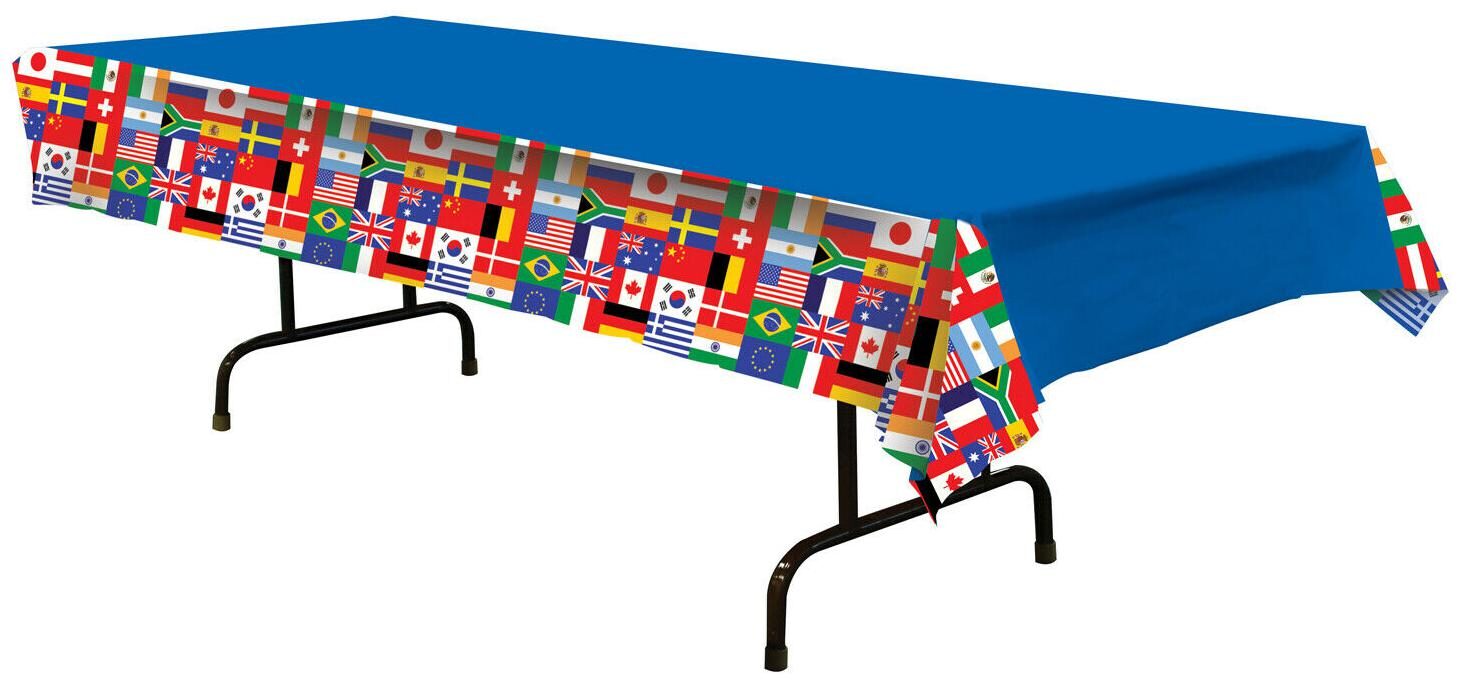 

(12) International Flags Tablecover plastic