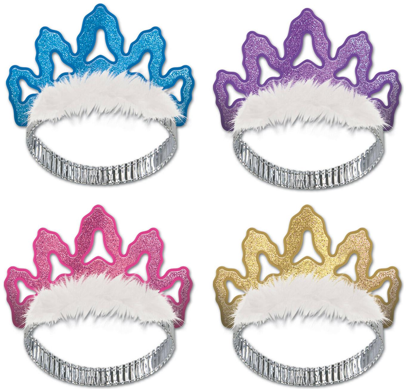 

(12) Pkgd Coronet Tiaras asstd colors