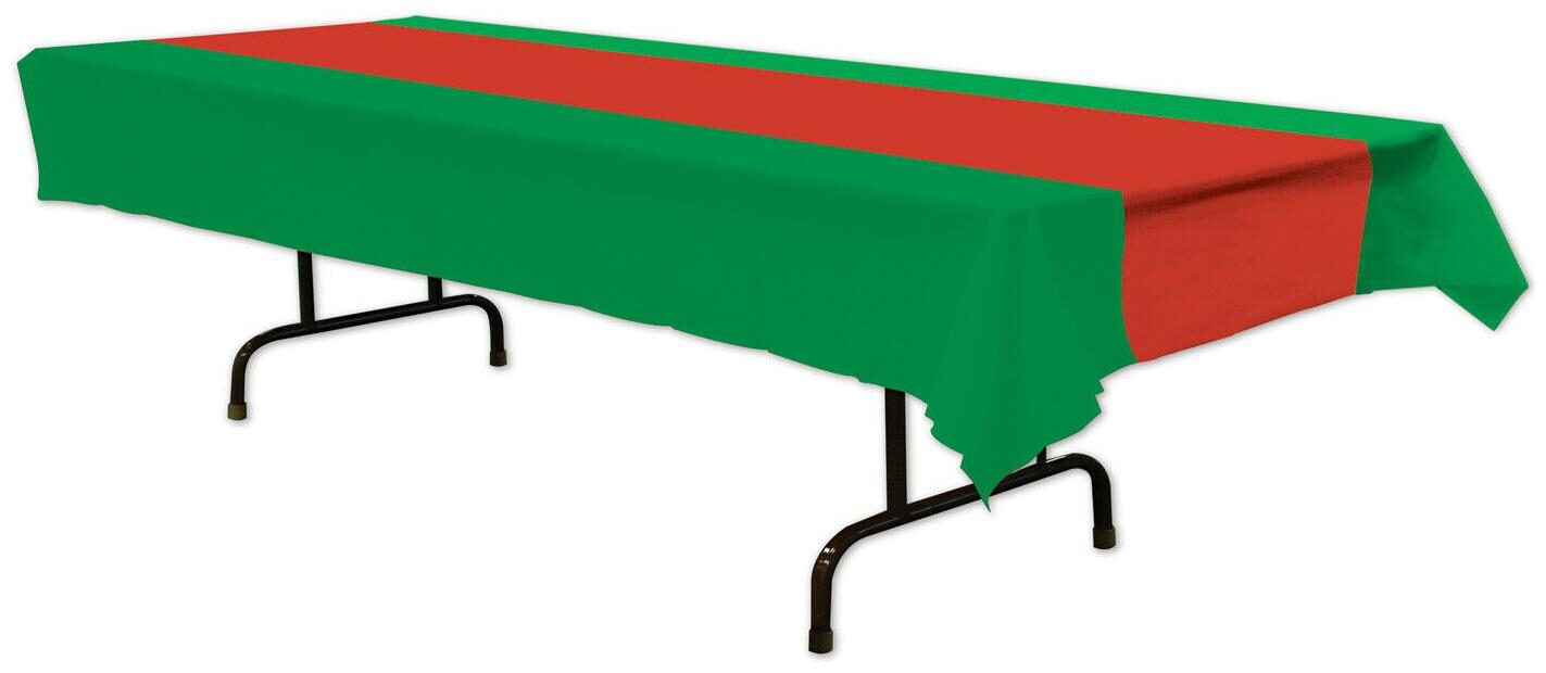 

(12) Red Green Tablecover plastic