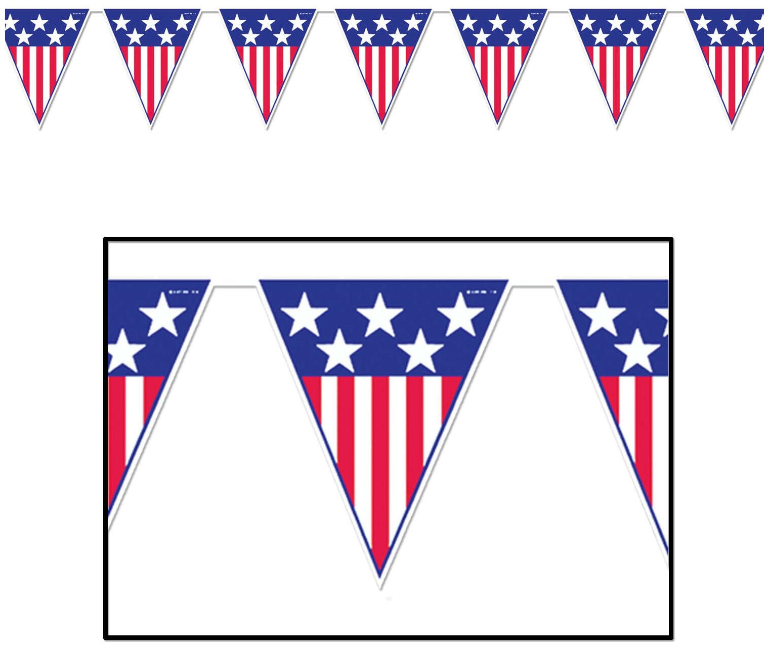 

(12) Spirit Of America Pennant Banner all-weather 12 pennants string