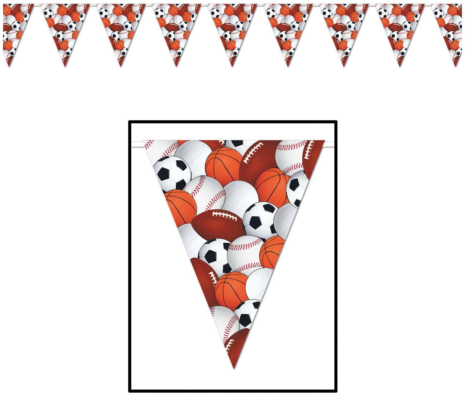 

(12) Sports Pennant Banner all-weather 12 pennants string
