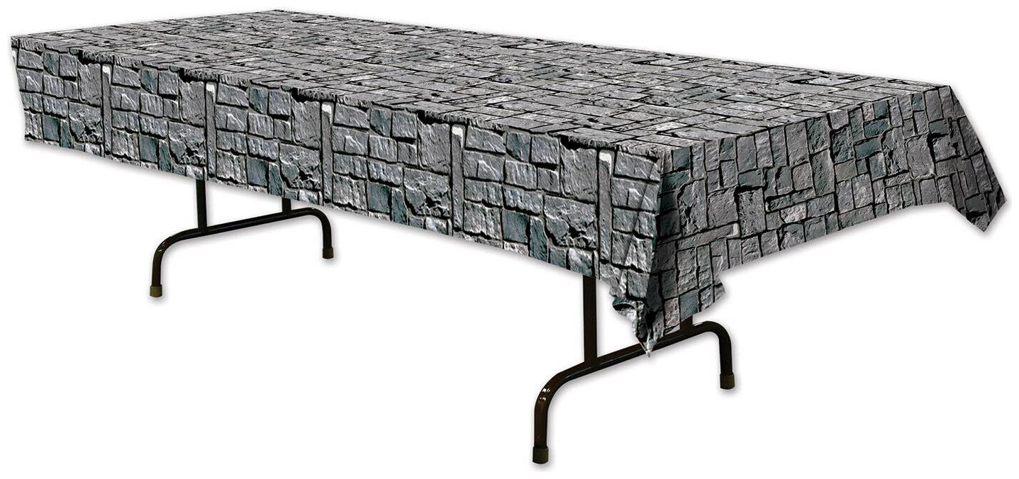 

(12) Stone Wall Tablecover plastic