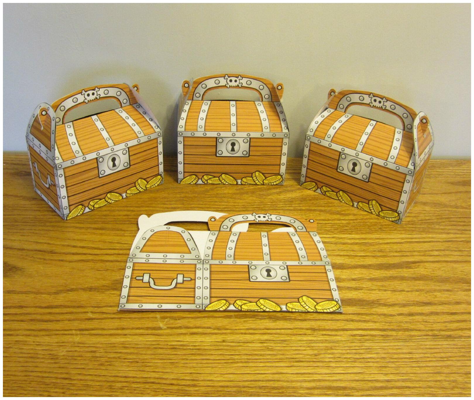 

15 PARTY FAVOR TREAT BOX PIRATE TREASURE CHEST LOOT GOODY SWAG BAG BIRTHDAY GIFT