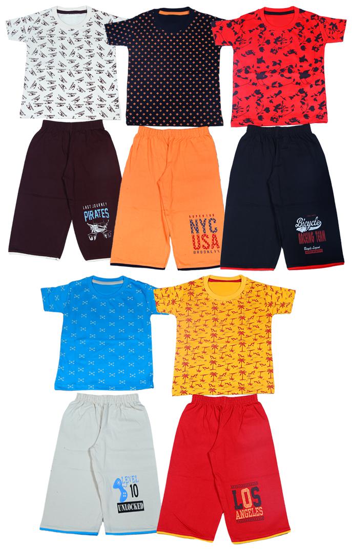 

1LY GARMENTS Cotton Printed Top Bottom Set - Multi