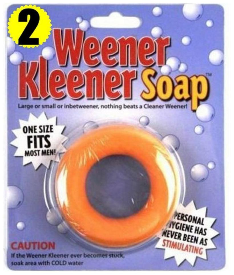 

(2) New Weener Kleeners Soap Weiner Cleaner Joke Gag Gift Party Adult Gag Prank