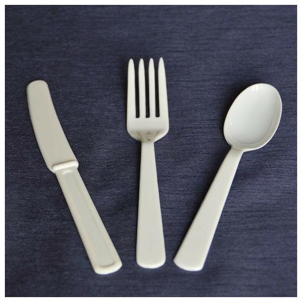 

24 ct Premium Plastic Assorted Cutlery Knives Forks Spoons Multiple Colors