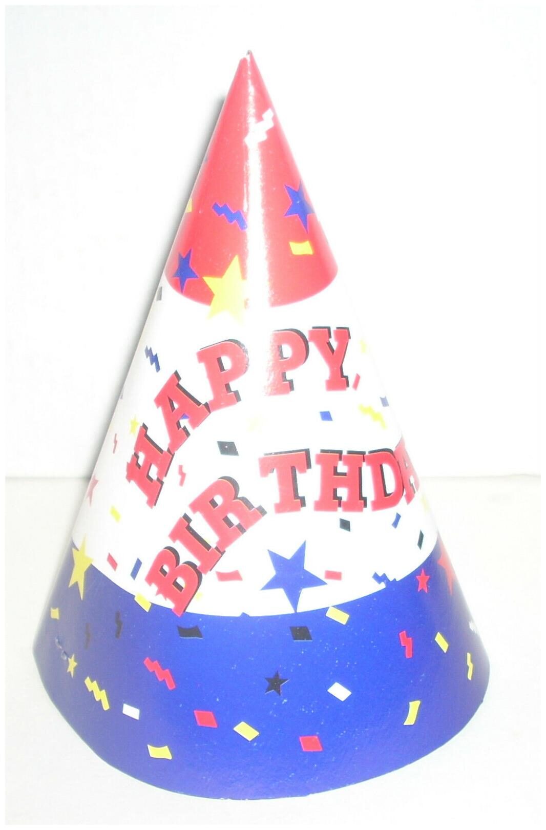 

24 Fun Patriotic Red White Blue Children s Happy Birthday Party Hat Favors