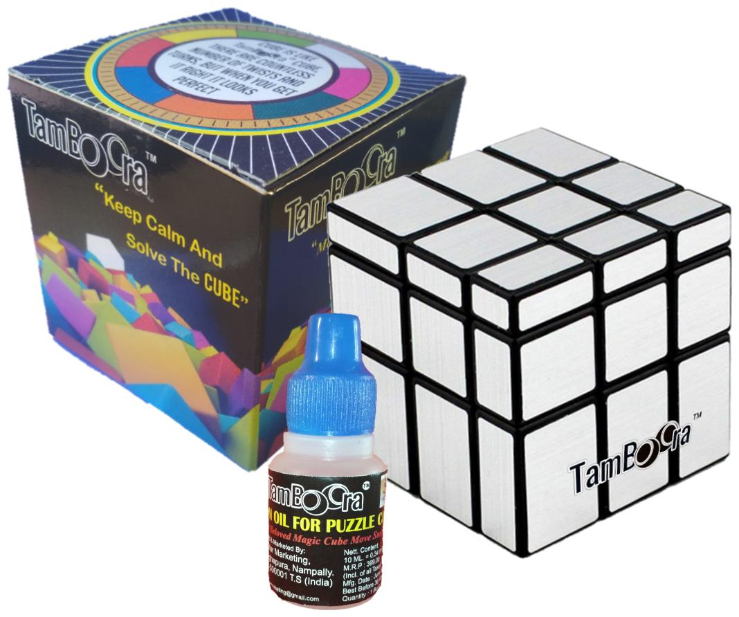 

3x3 Silver Mirror Master Mind Cube With Silicon Oil for Your Valuable Cube Puzzle