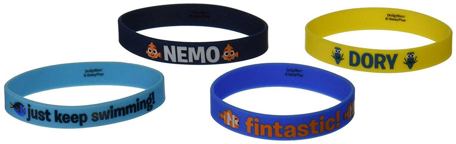 

4 - Finding Dory Rubber Bracelets Party Supplies Favors