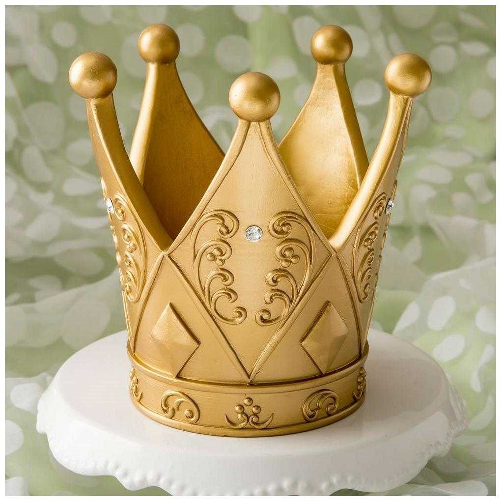 

5 Ornate Gold Crown Themed 6 Tall Centerpiece Table Favors
