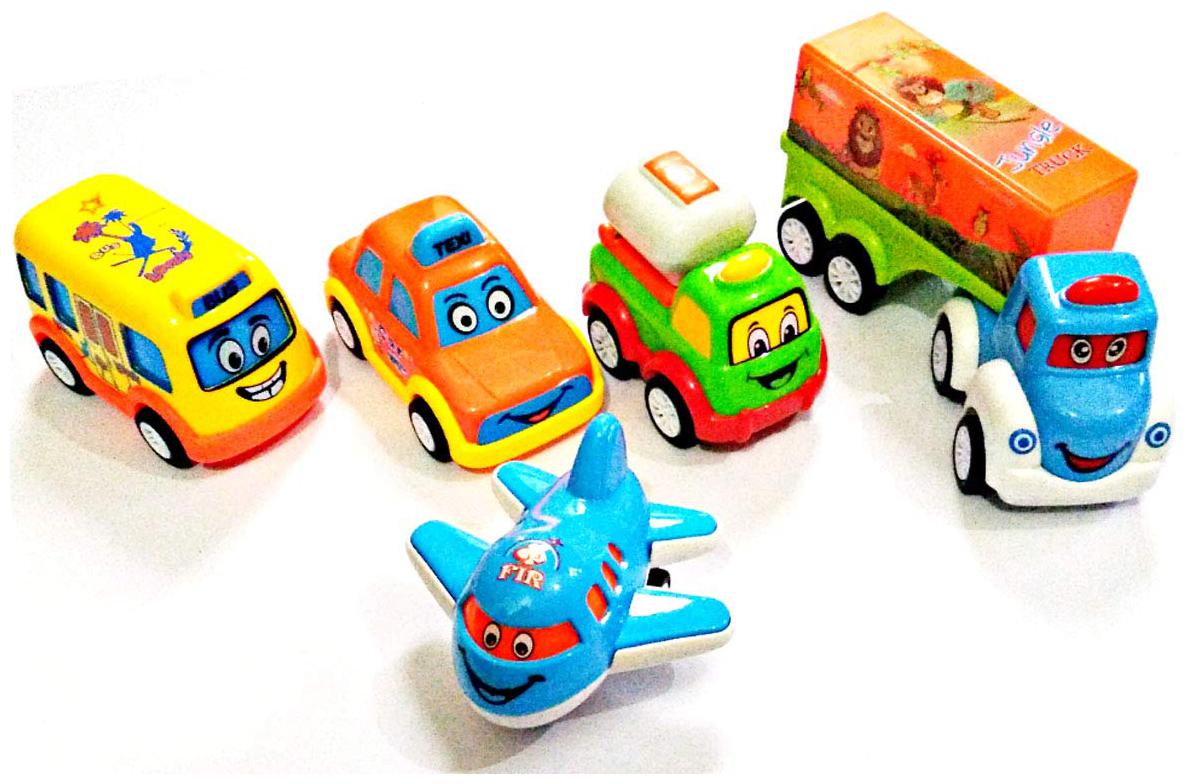 

5 Piece Mini Medium Fun-Autos Vehicle Pull Back Car