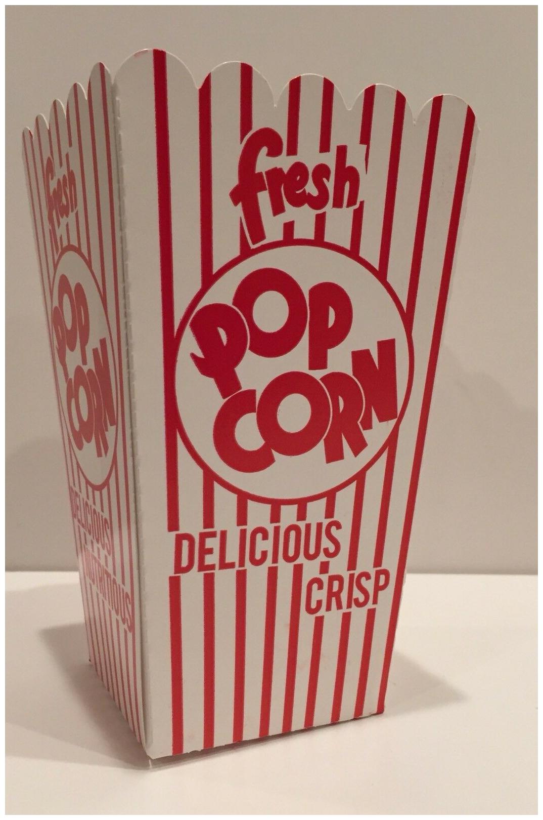 

5 POPCORN SNACK BOXES - GREAT FOR PARTIES HOME MOVIE NIGHT POPCORN BAGS TUBS