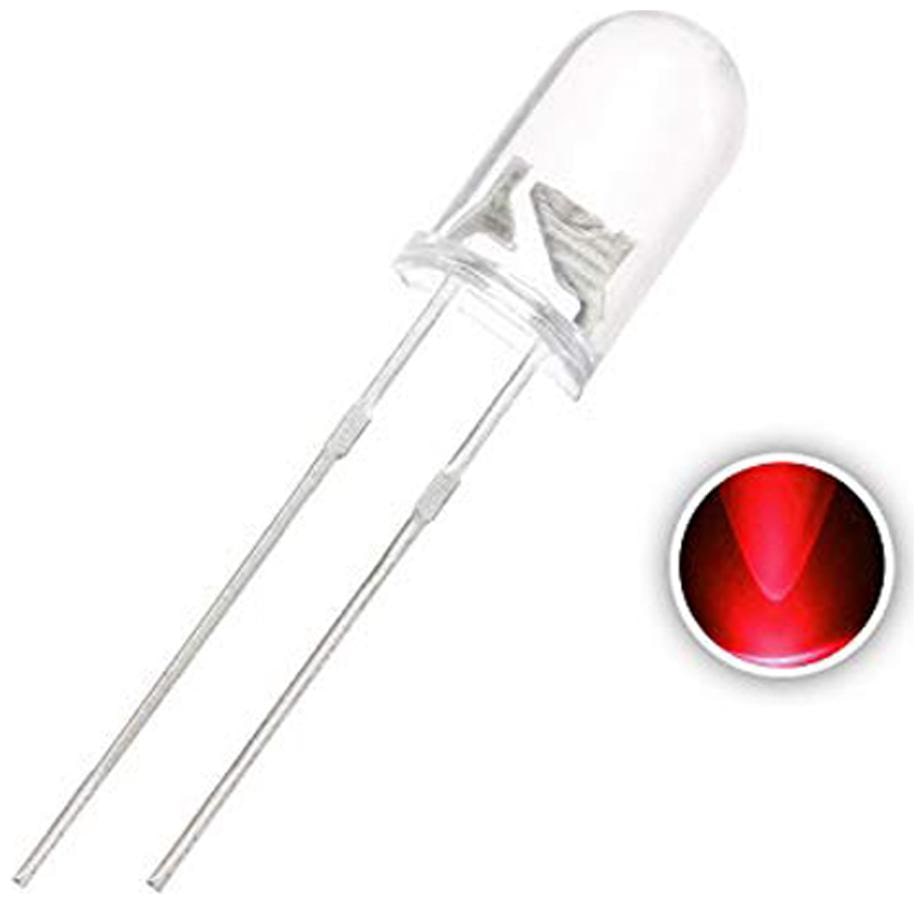 

5mm Red Clear LED (Light Emitting Diode) -100pcs