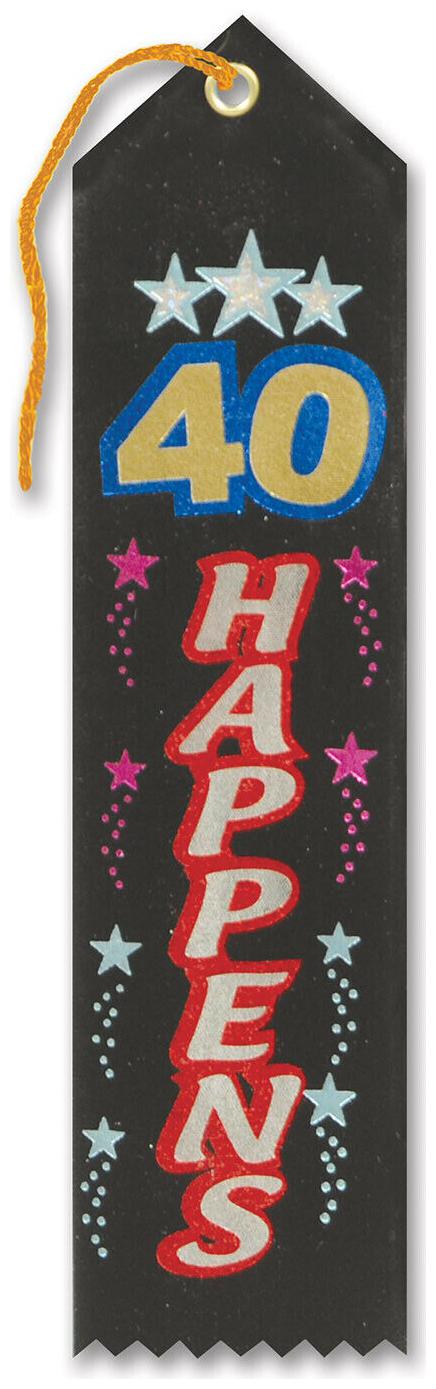 

(6) 40 Happens Award Ribbon