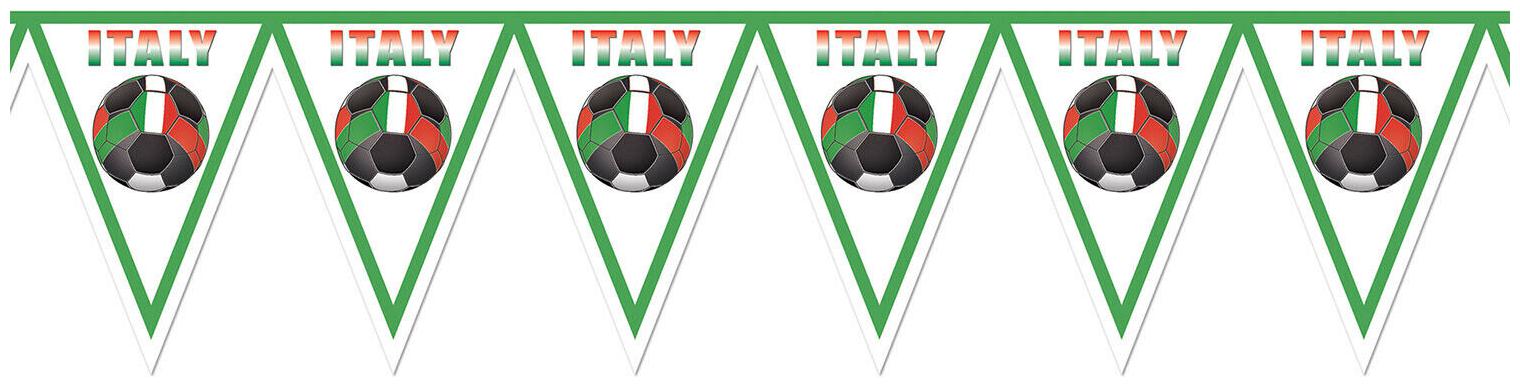 

(6) Pennant Banner - Italy all-weather 12 pennants string 2 grommets